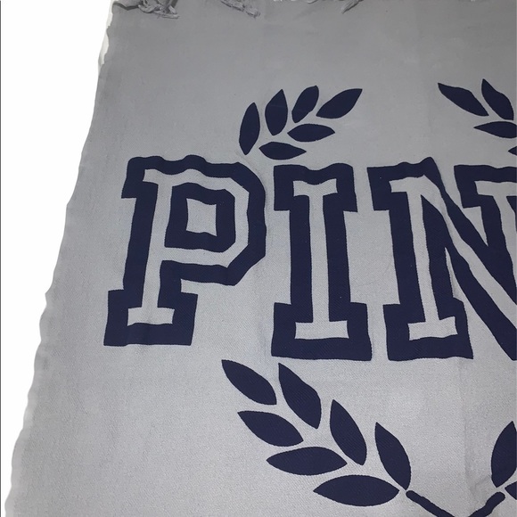 PINK Grey & Navy Beach Blanket - Picture 3 of 3